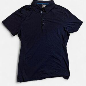 HYLETE Polo Shirt Mens Large Blue Performance Athletic Golf Stretch Lightweight